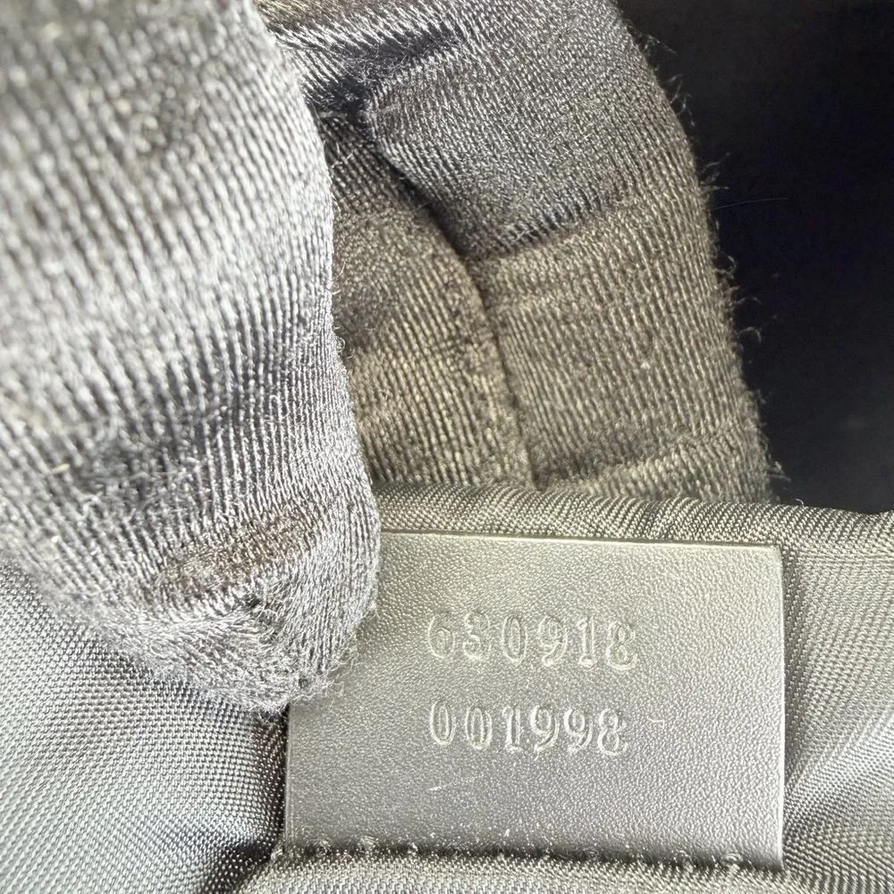 Gucci Sherry Line Web Canvas Black Stripe Backpack - Picture 11 of 15